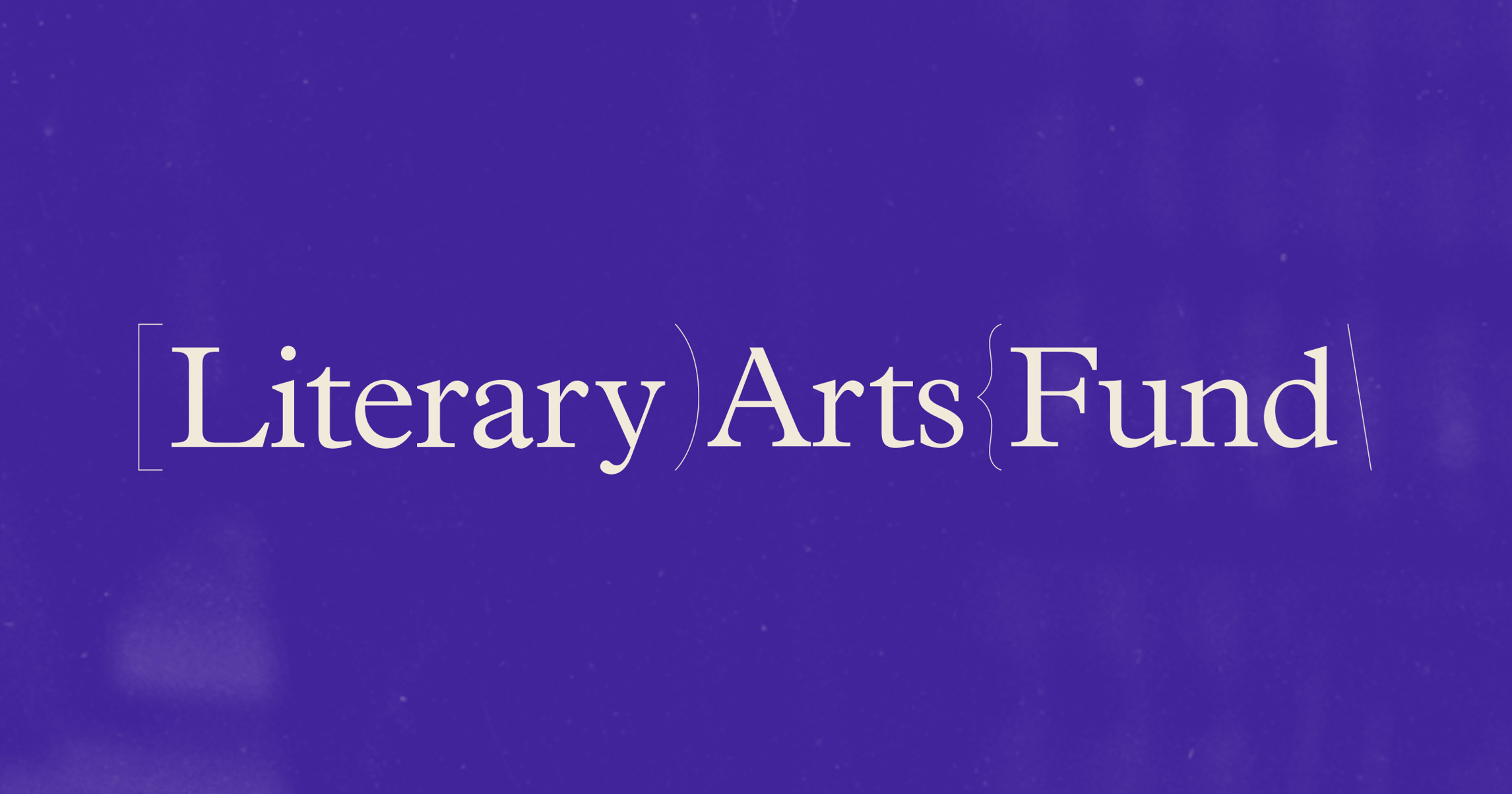 Purple graphic with text Literary Arts Fund